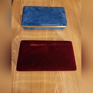 Set Of 2 Vintage Velour/Velvet Jewelry Boxes (Mele)
